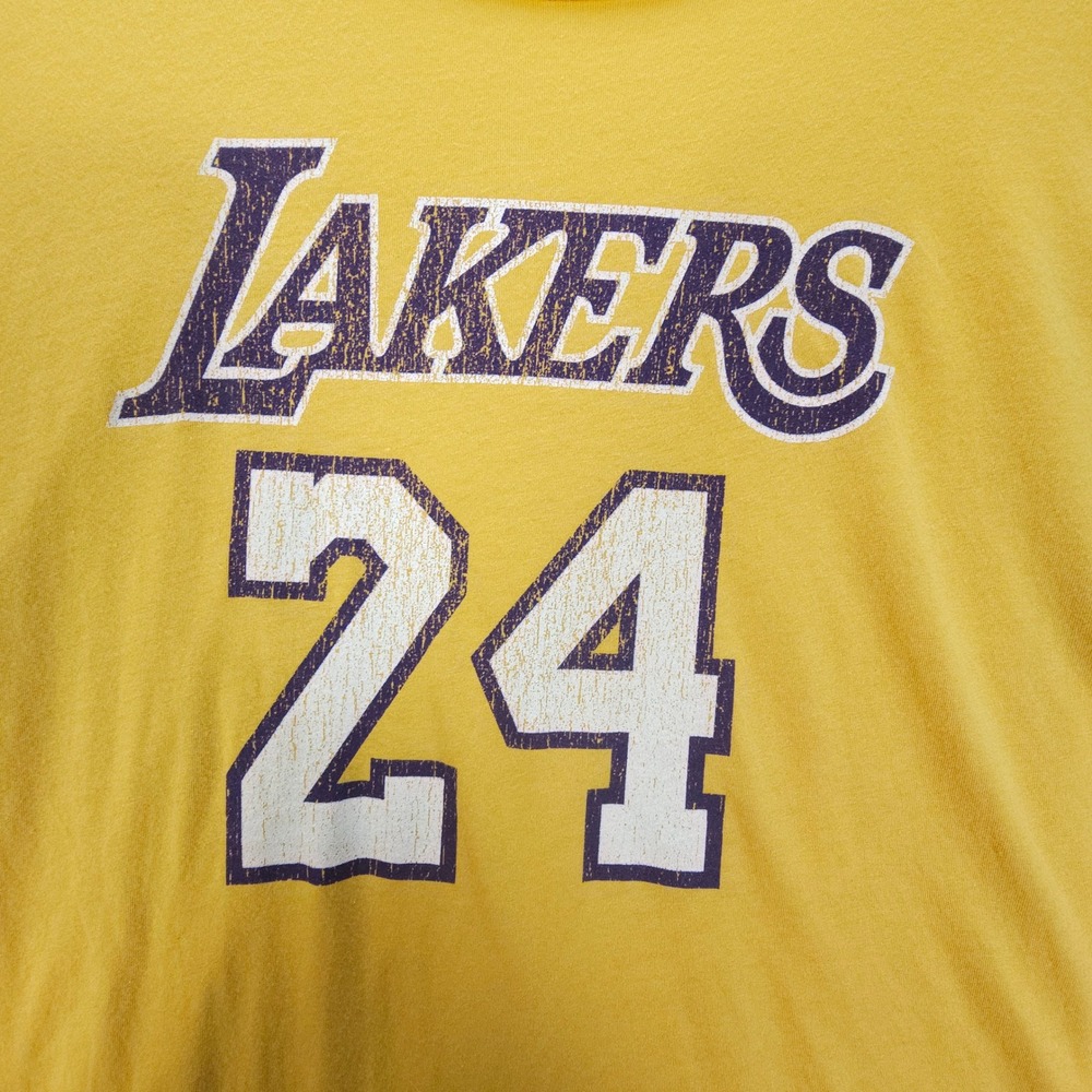 Adidas Kobe Bryant Lakers T Shirt Mens M Gold Y2K 24 Graphic Streetwear Tee - Picture 3 of 8